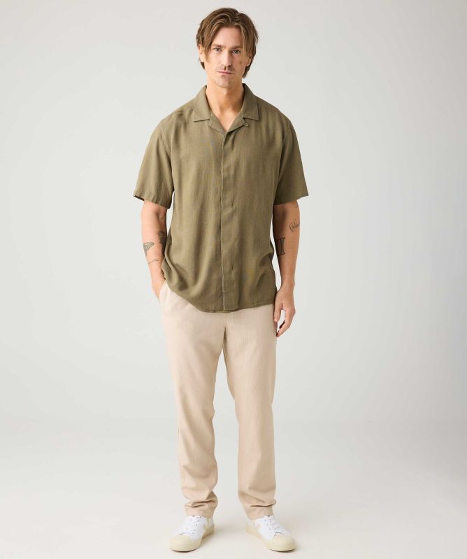Knowledge Cotton Tim Linen-Mix Trousers