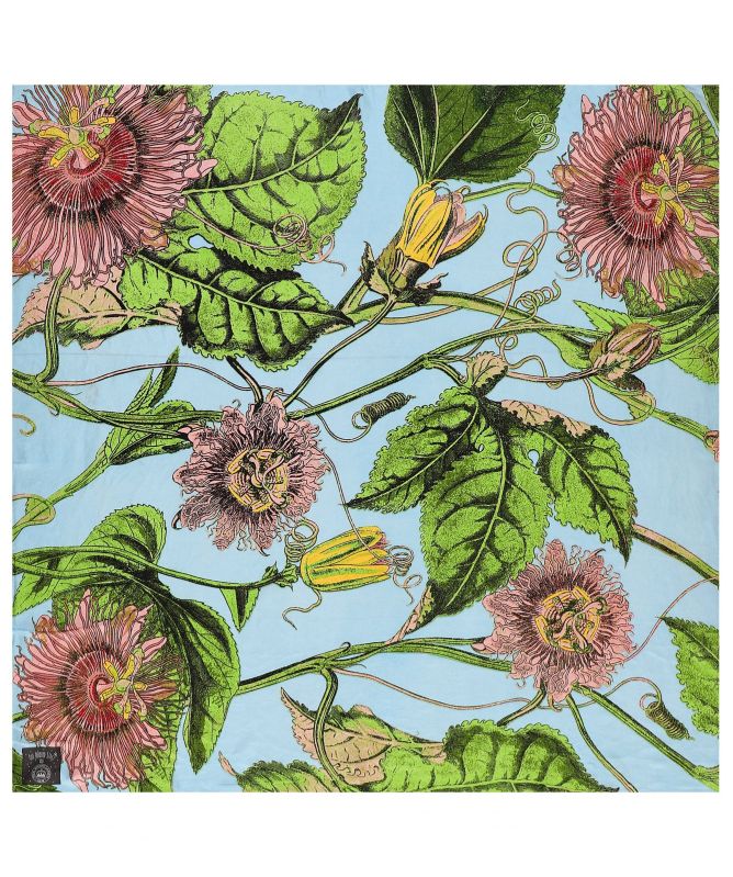 One Hundred Stars Kew Passion Flower Silk Scarf