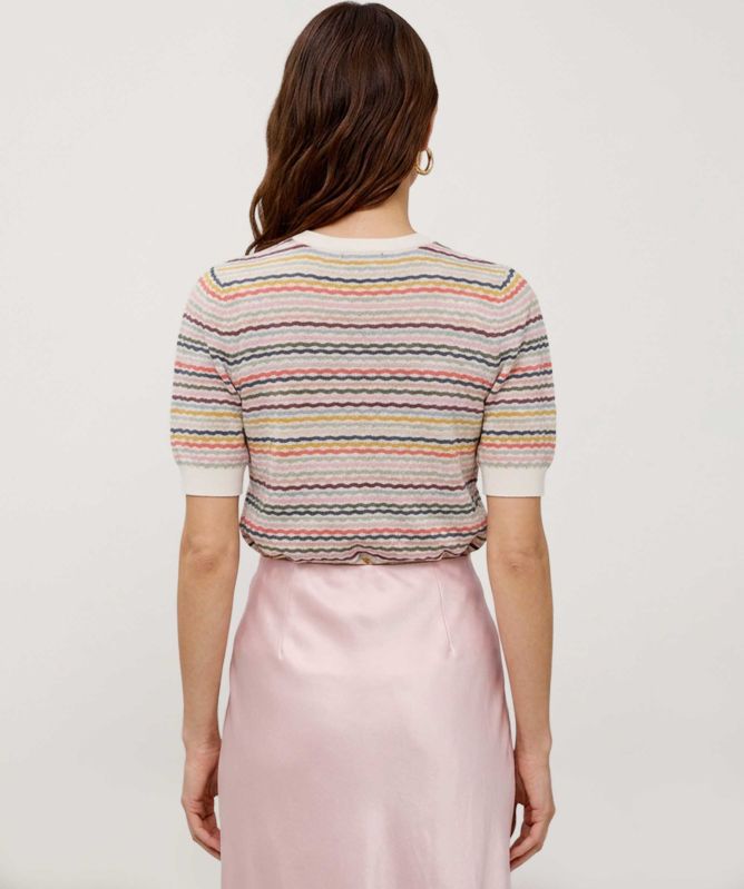 Paul Smith Wavy Stripe Short-Sleeve Top