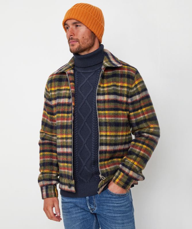 Ernie Palo Washable Wool check Blouson Ernie Palo Washable Wool