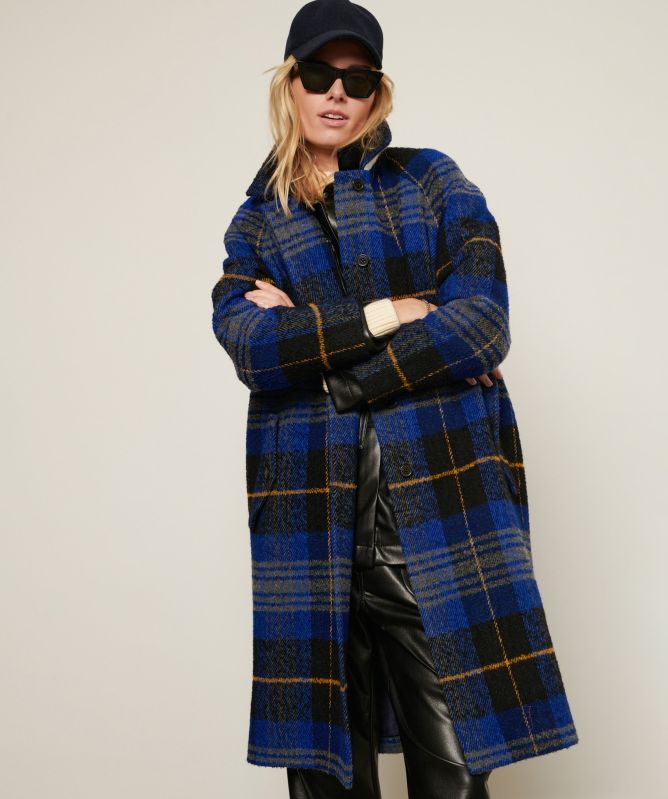 Chloé Stora Wool Mix Tartan Gil Coat | Jules B
