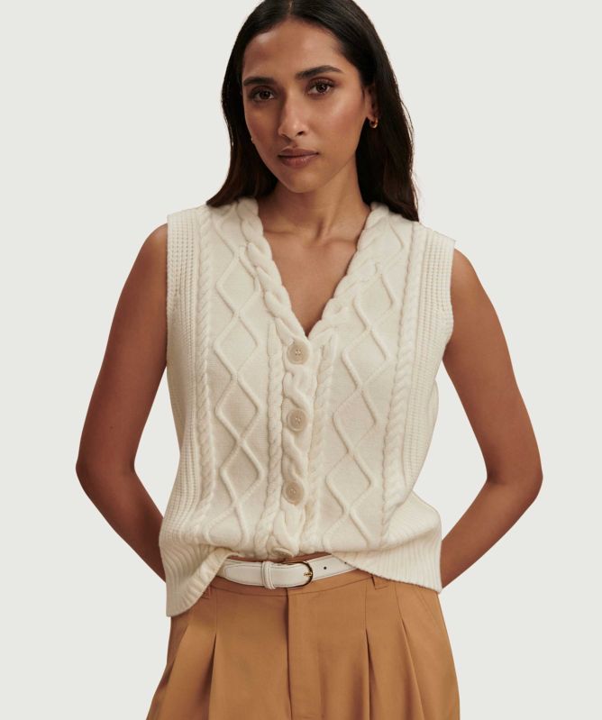 Varley Tatyana Cable Knit Vest