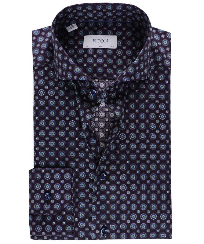 Eton Slim Fit Geo Print Shirt | Jules B