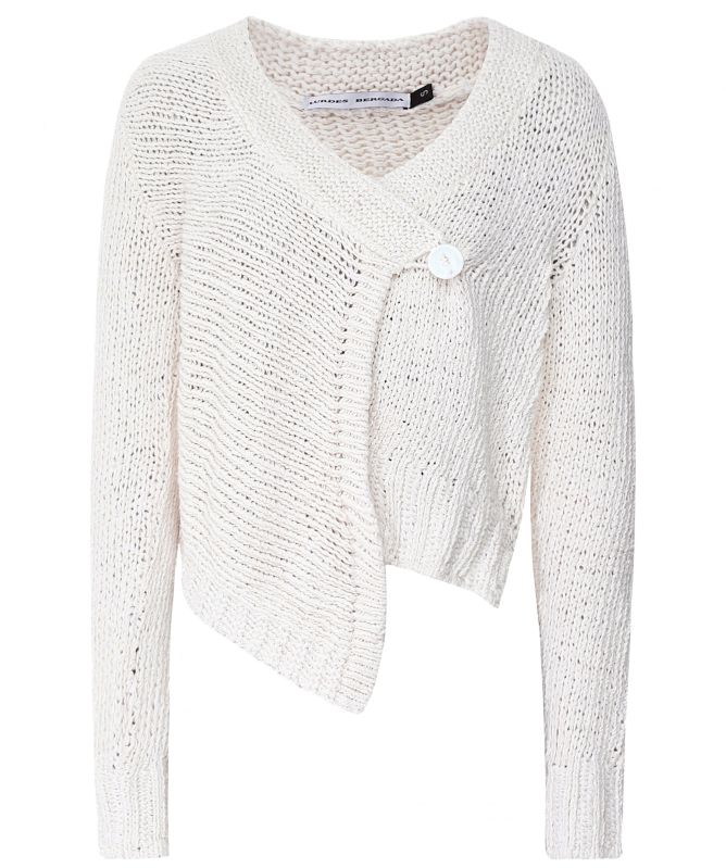 Lurdes Bergada Rustic Cotton Knit Cardigan