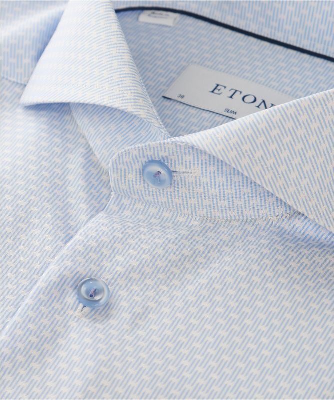 Eton Slim Fit Micro Pattern Shirt