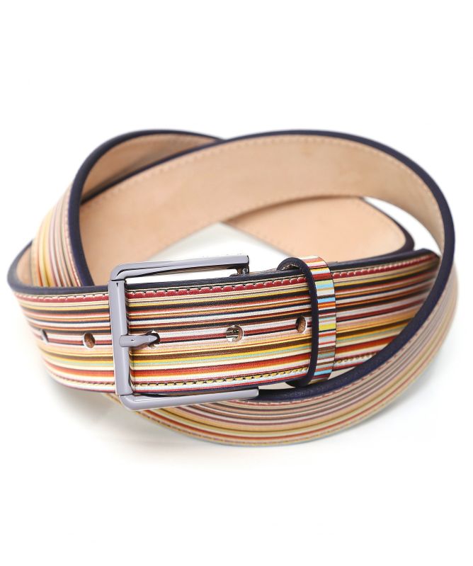 Paul Smith Leather Signature Stripe Belt