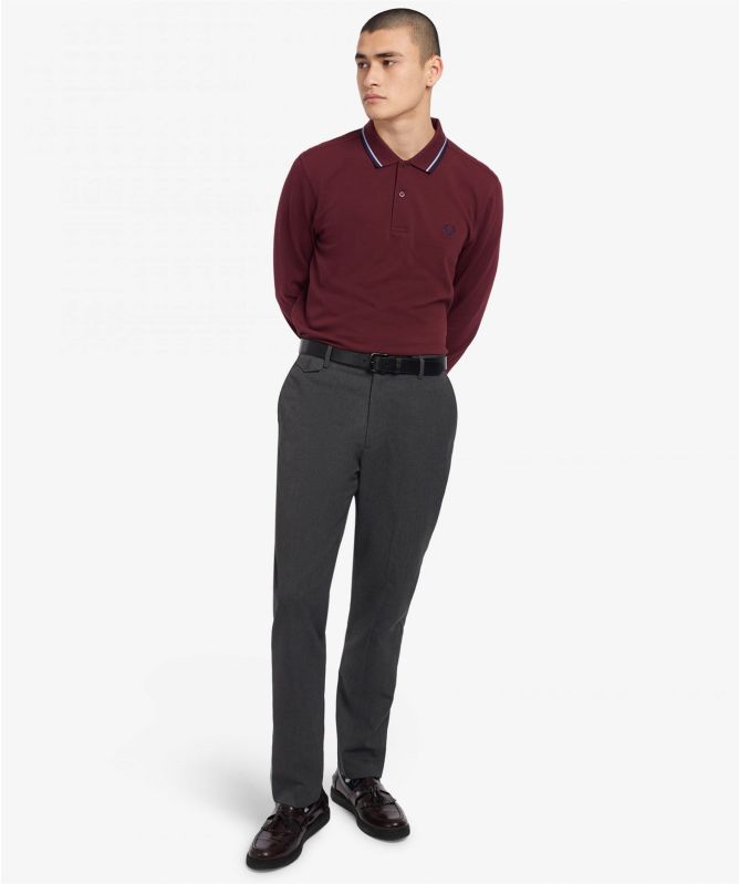 Fred Perry Long Sleeve Twin Tipped Polo Shirt M3636 D23
