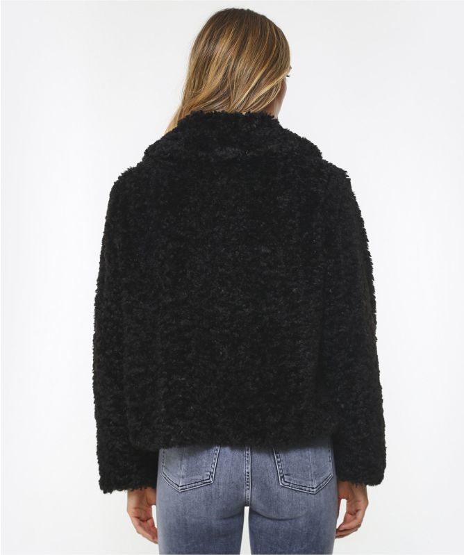 Stand Studio Marcella Curly Faux Fur Jacket