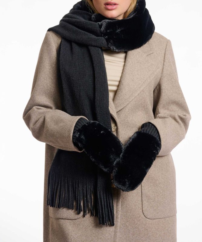 Rino and Pelle Oxo Faux Fur Mittens