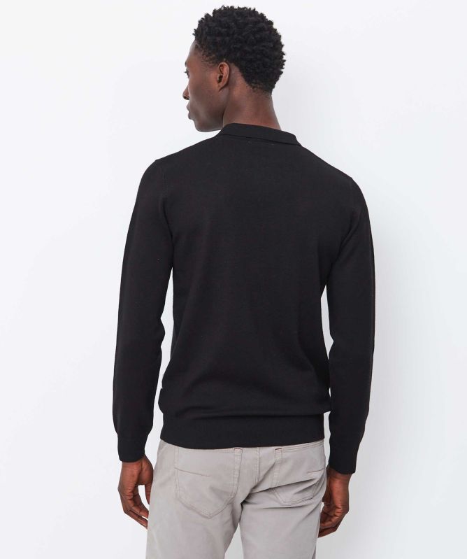 Seinse Knitted Long Sleeve Polo
