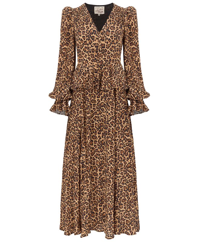 Queens of Archive Albertine Leopard Print Maxi Dress