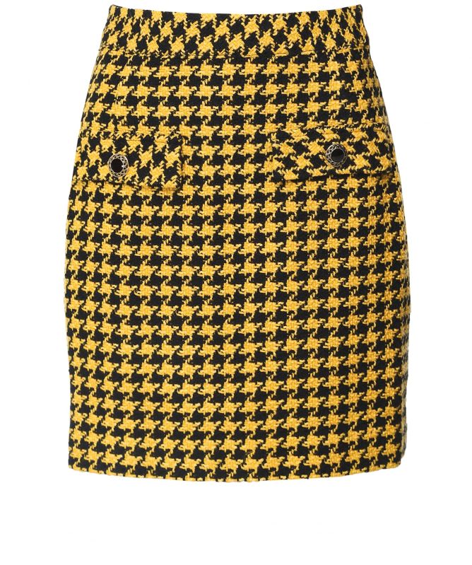 RIXO Mariah Dogtooth Mini Skirt