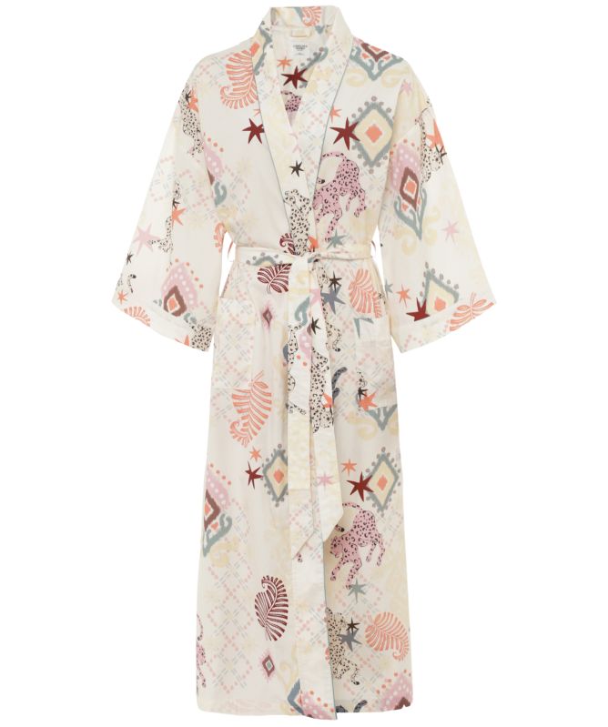 Chelsea Peers Bohemian Leopard Print Kimono Dressing Gown