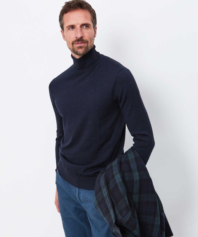 Thomas Maine Merino Roll Neck Jumper