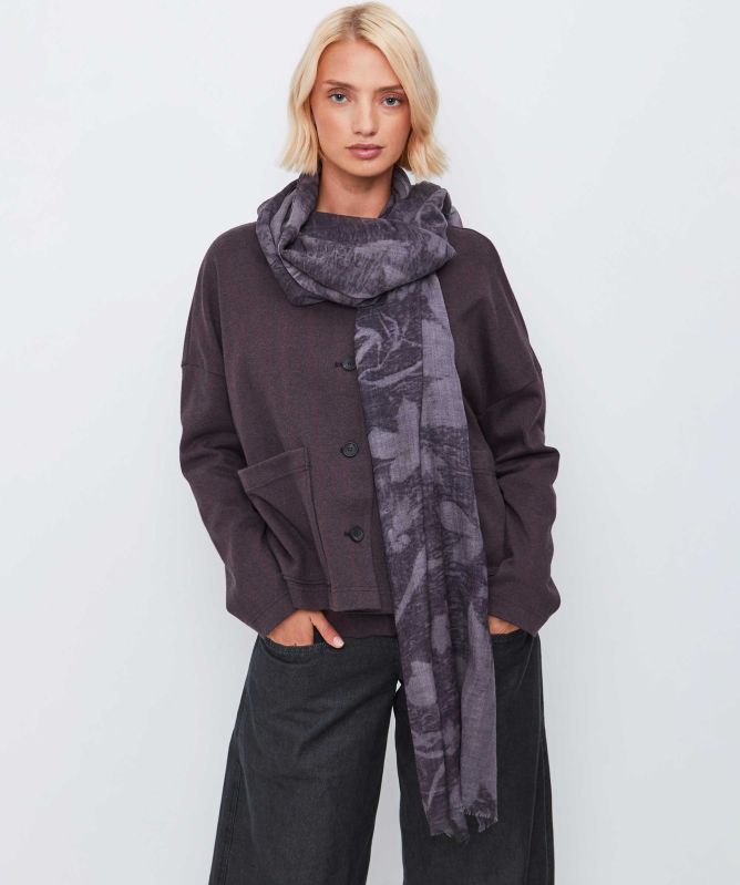 ISCHIKO Printed Wool Scarf