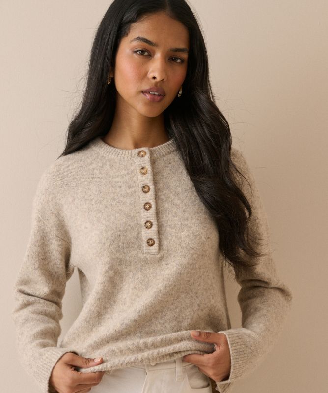 Nobody's Child Relaxed Fit Henley Jumper