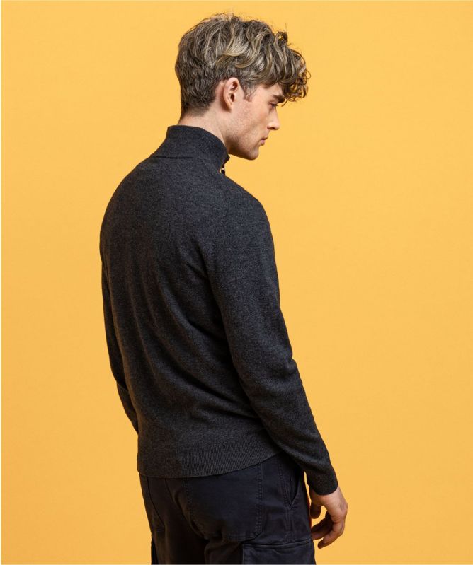 Superfine Lambswool Half-Zip Jumper