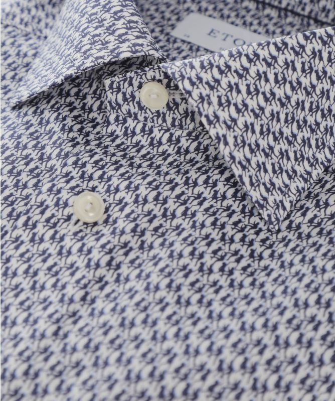 Eton Slim Fit Dance Print Shirt