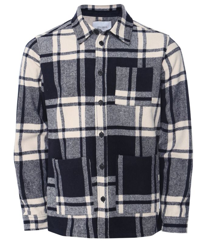 Les Deux Jason Check Hybrid Overshirt
