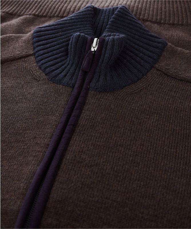 Gran Sasso Virgin Wool Elbow Patch Cardigan