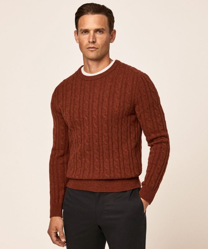 Hackett Cashmere Mix Cable Jumper