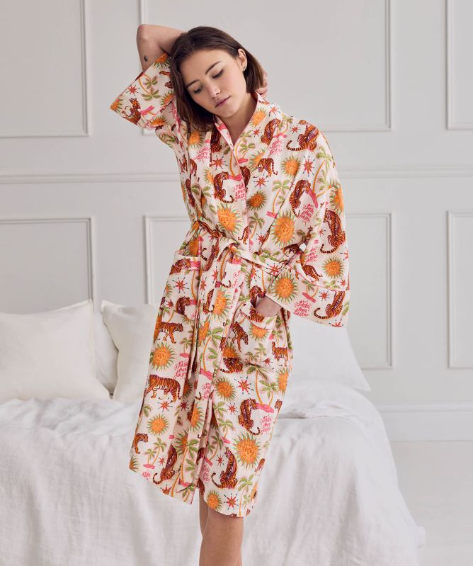 Chelsea Peers Siesta Tiger Print Dressing Gown