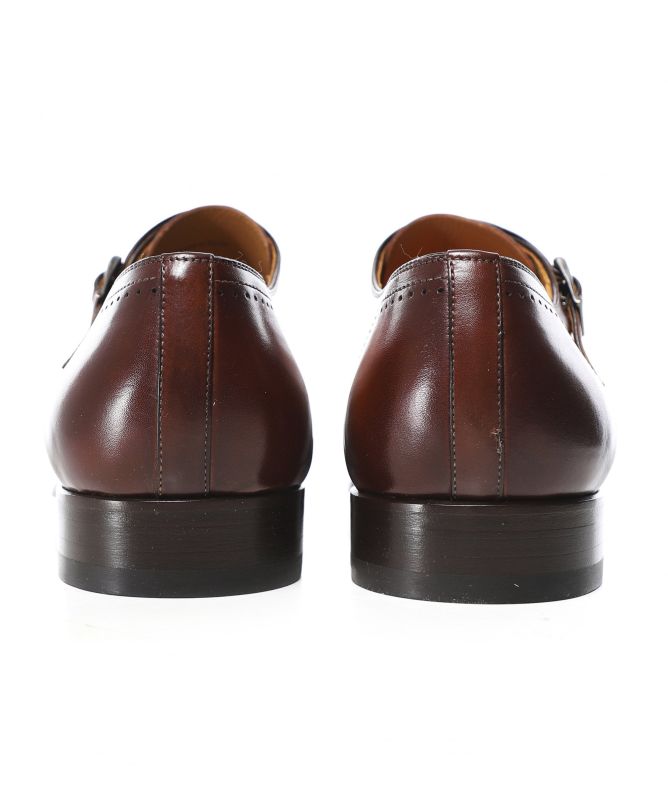 Magnanni Leather Double Monk Strap Shoes