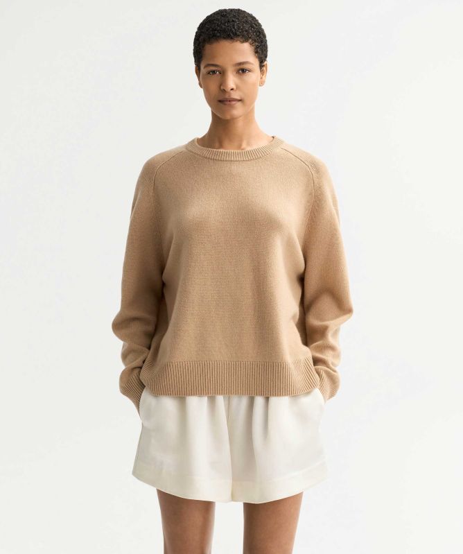 Soft Goat Boyfriend Crewneck Jumper | Jules B