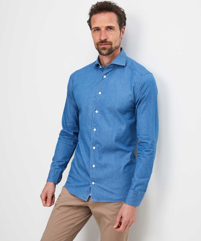 Eton Slim Fit Denim Shirt