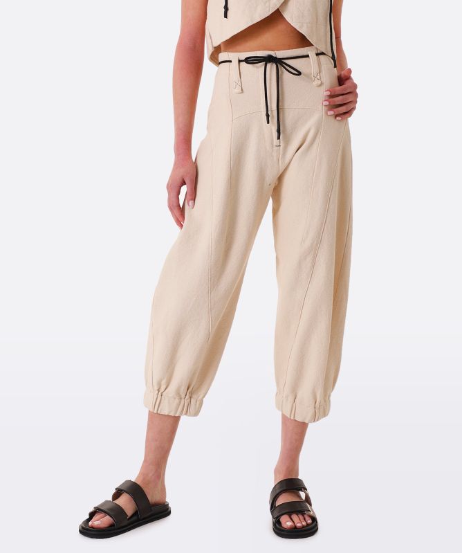 Lurdes Bergada Textured Cotton Trousers