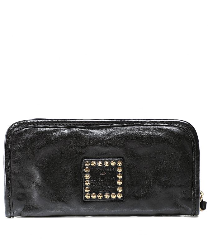 Campomaggi Embellished Leather Zip Around Wallet