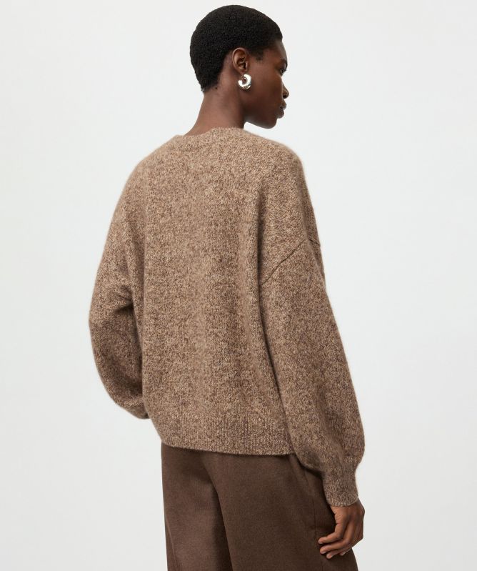 Soft Goat Marled Relaxed Fit Crewneck Jumper
