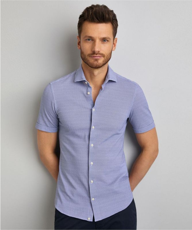 Baldessarini Micro Pattern Short Sleeve Keith M Shirt