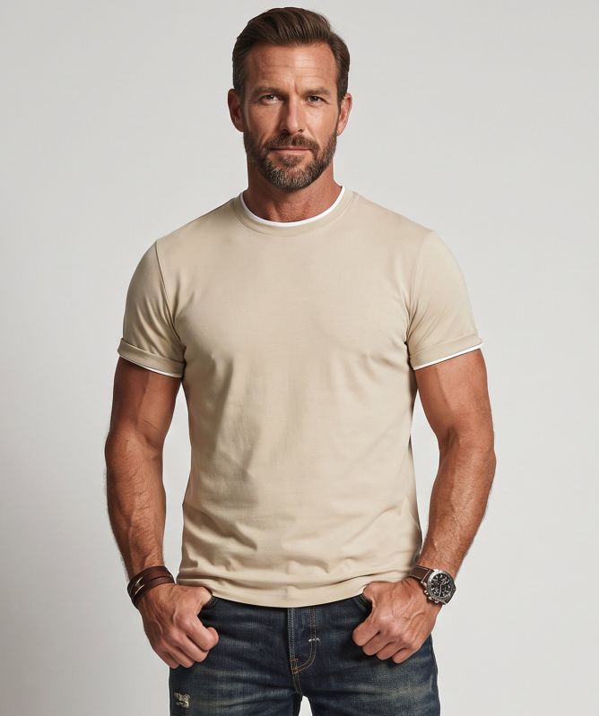 Seinse Contrast Trim Crew T-Shirt
