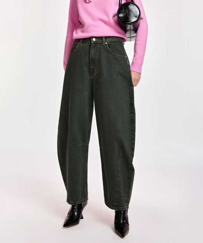 Essentiel Antwerp Kokos Barrel-Leg Cropped Jeans