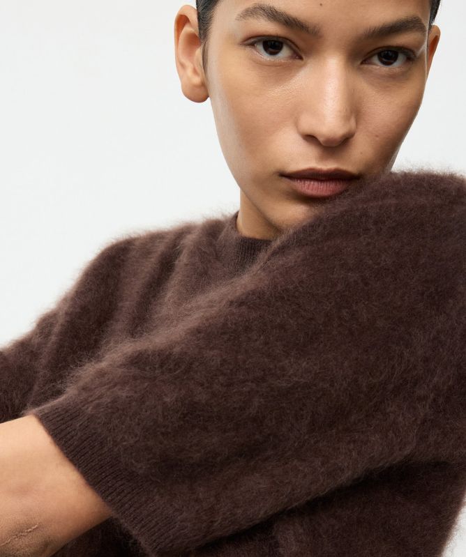 Soft Goat Brushed Short Sleeve Cashmere Jumper