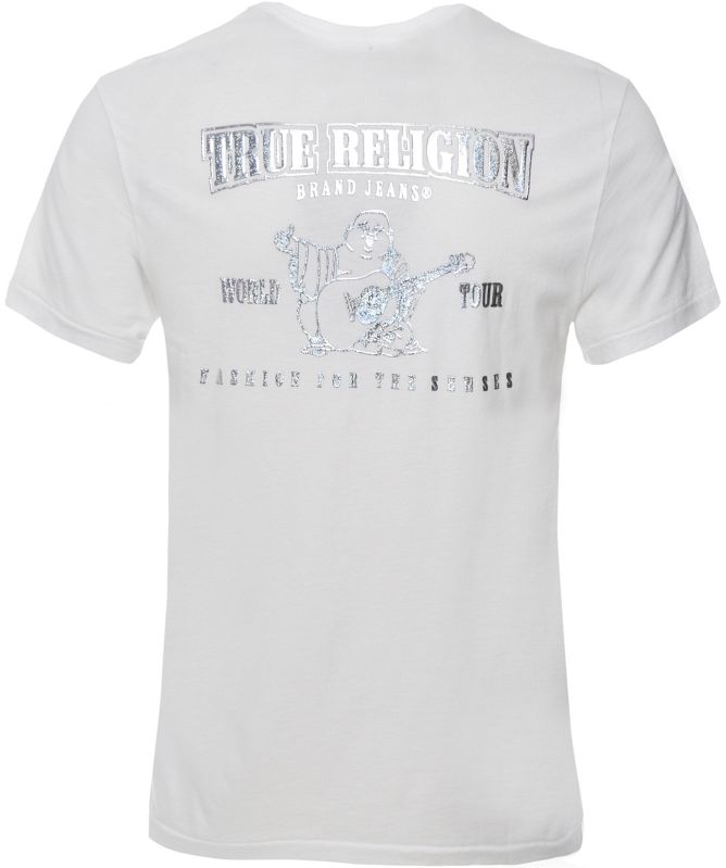 True Religion Crew Neck Iridescent Logo T-Shirt