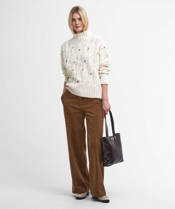 Barbour Fleur Cable-Knit Jumper