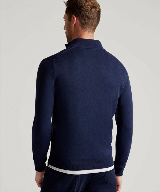 Hackett Cotton Silk Half-Zip Jumper
