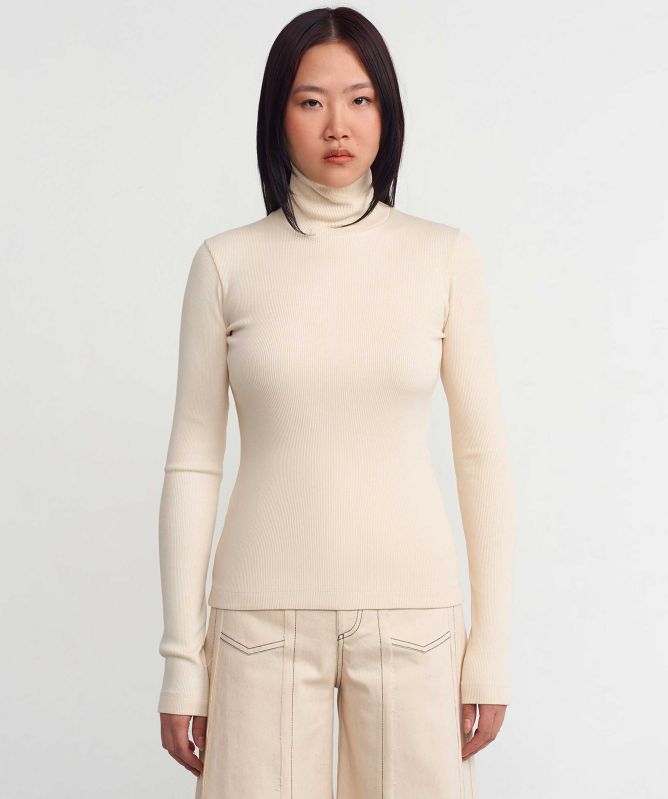 NU London Ribbed Polo Top