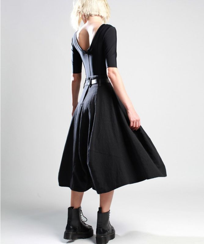 Lurdes Bergada Linen Midi Skirt