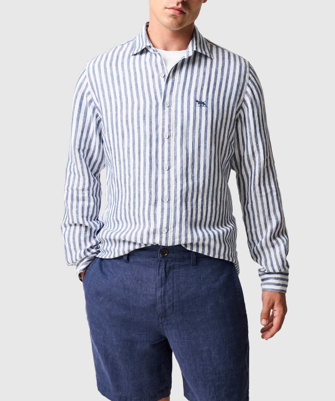 Rodd and Gunn Seadown Striped Linen Shirt