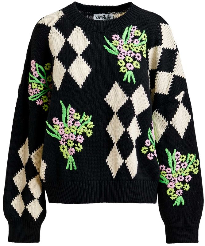 Essentiel Antwerp Jactori Oversized Jacquard Knit Jumper