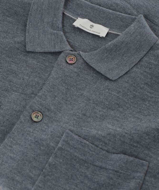 Thomas Maine Merino Knit Overshirt
