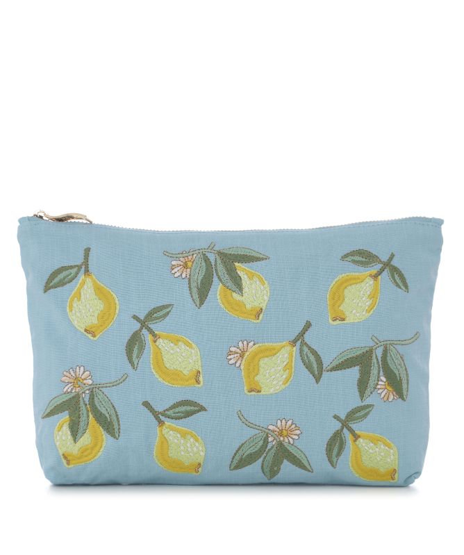 Elizabeth Scarlett Lemon Blossom Cotton Everyday Pouch