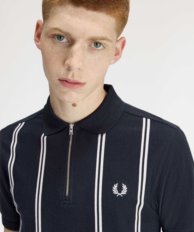 Fred Perry Vertical Stripe Zip Polo