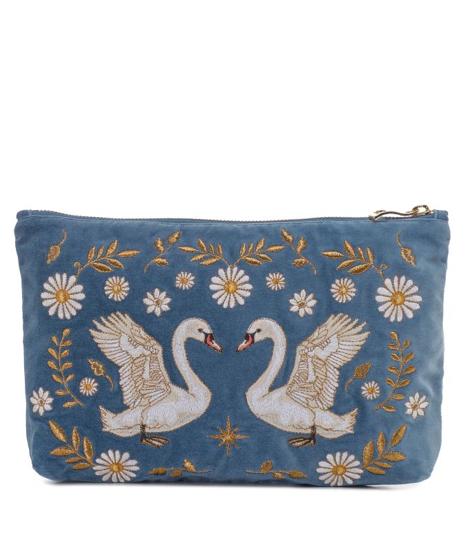 Elizabeth Scarlett Swan Garden Everyday Pouch | Jules B