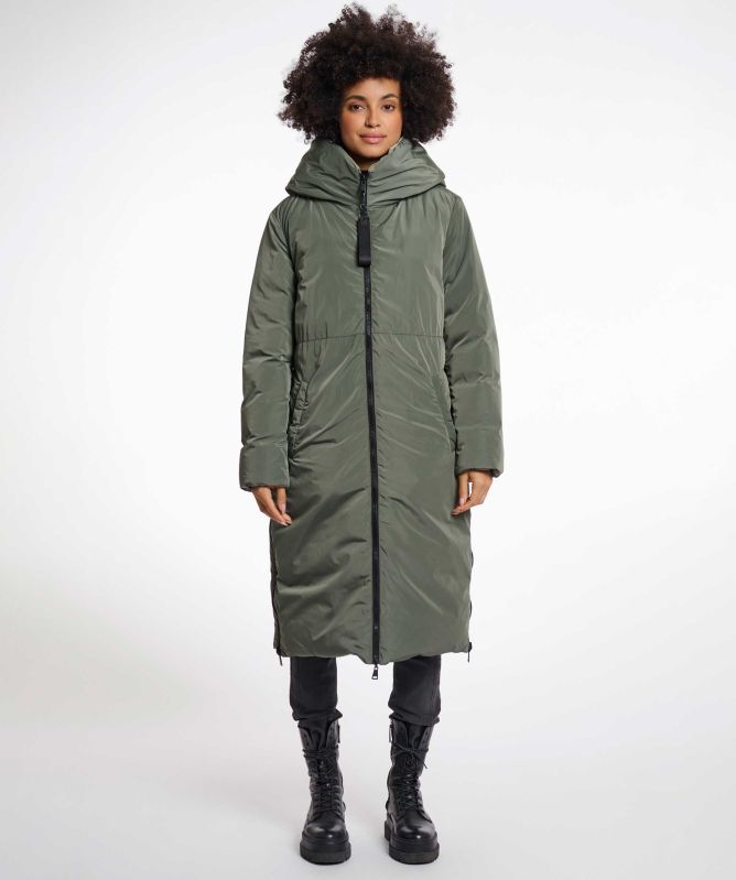 Rino and Pelle Reversible Keila Long Padded Coat