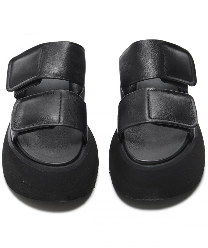 Lofina Leather Velcro Platform Sandals