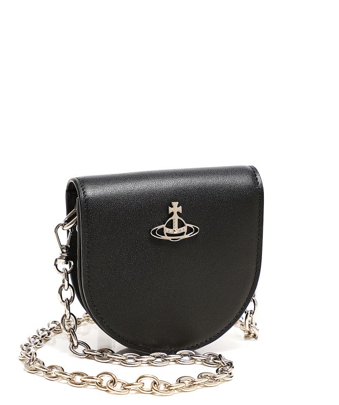 Vivienne Westwood Smooth Leather Nano Saddle Crossbody Bag